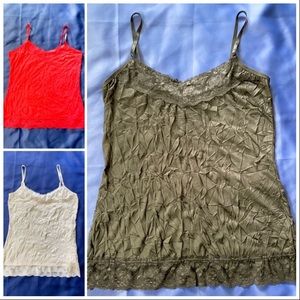 Dressbarn | Lace Crinkle Camisole | Lot of 3